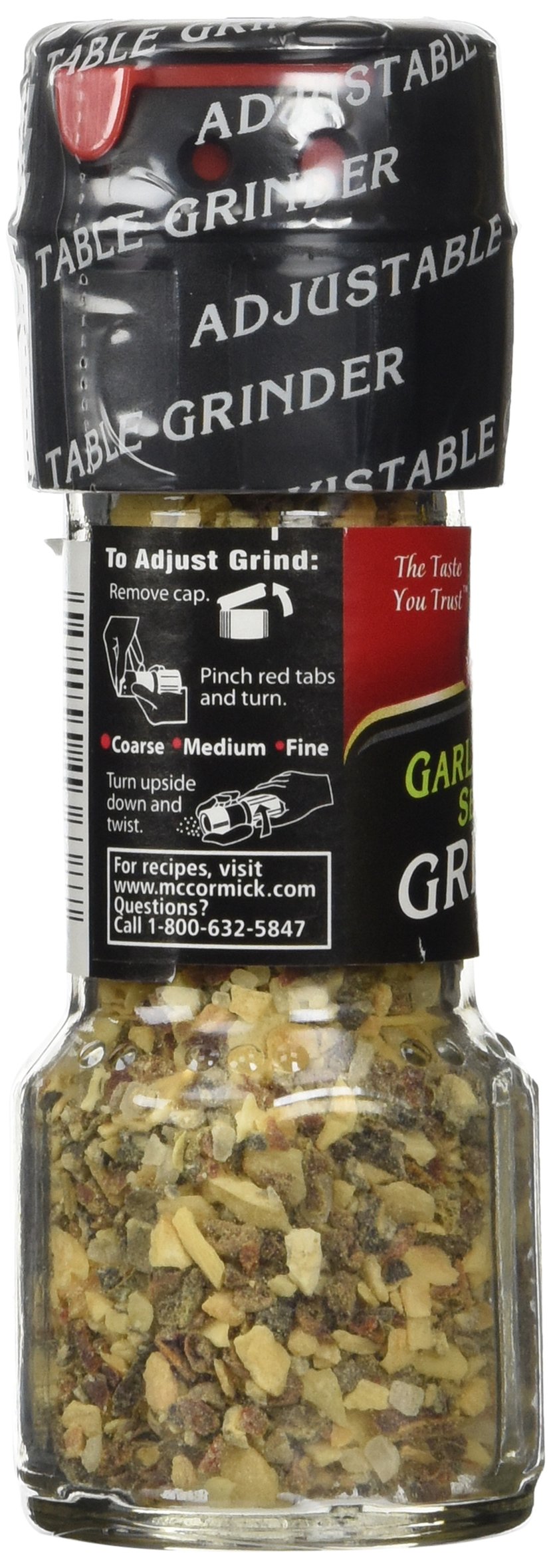 Mccormick Garlic Pepper Seasoning Grinder, 1.23 Oz(3Pack)