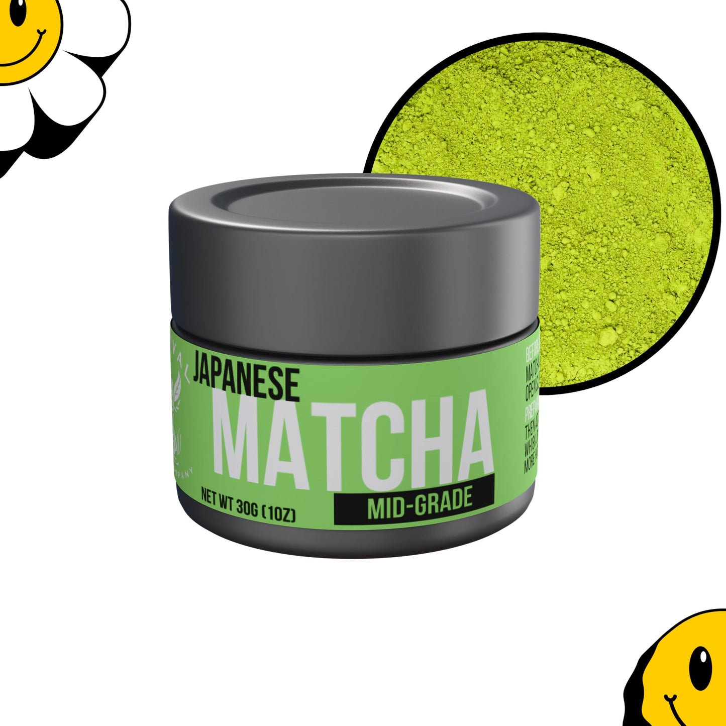 REVIVAL TEA COMPANY Japanese Matcha Powder - Green Tea Blend for Ceremonial Teas and Lattes - 1 Ounce