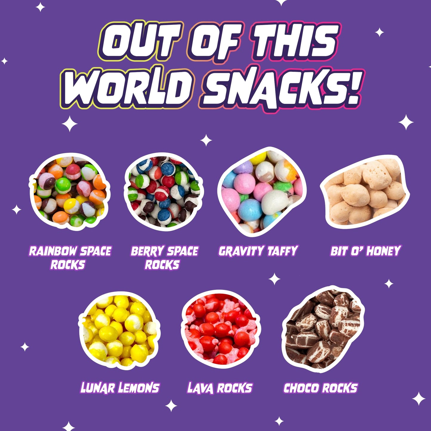 Premium Freeze Dried Berry Skittles - [4-Pack] 18Oz 1.13Lb - Berry Space Rocks Freeze Dried Candy - Flavors = Melon Berry, Wild