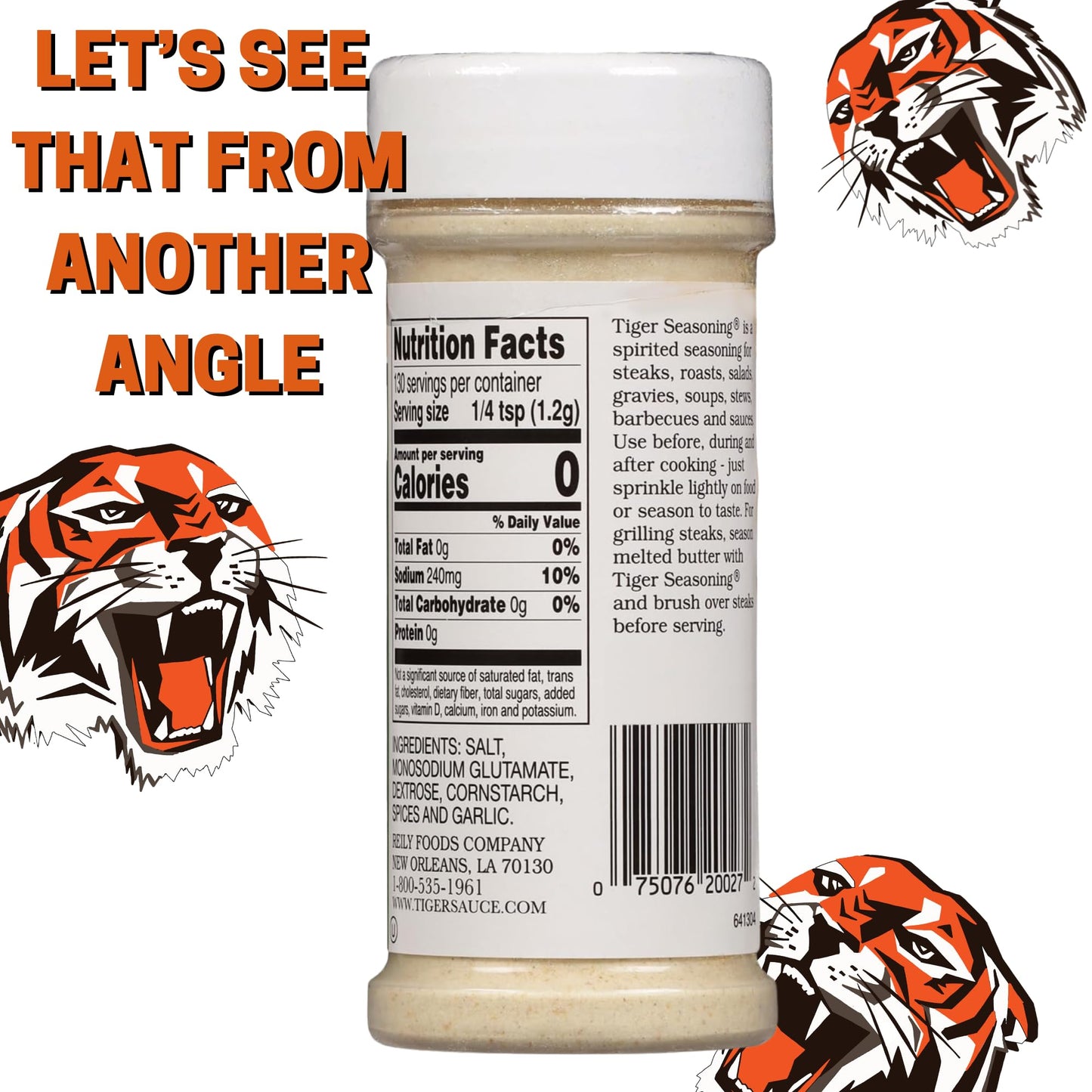 Try Me Tiger Seasoning For Meat Fish And Vegetables, 5.5Oz Bottle (Pack Of 1)