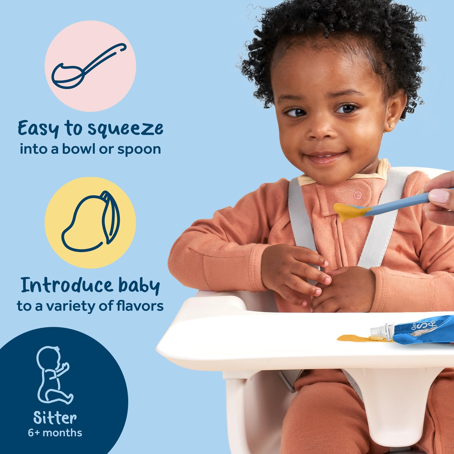 Gerber 2Nd Foods Baby Food, Mango, 3.5 Oz Pouch (Pack Of 12)
