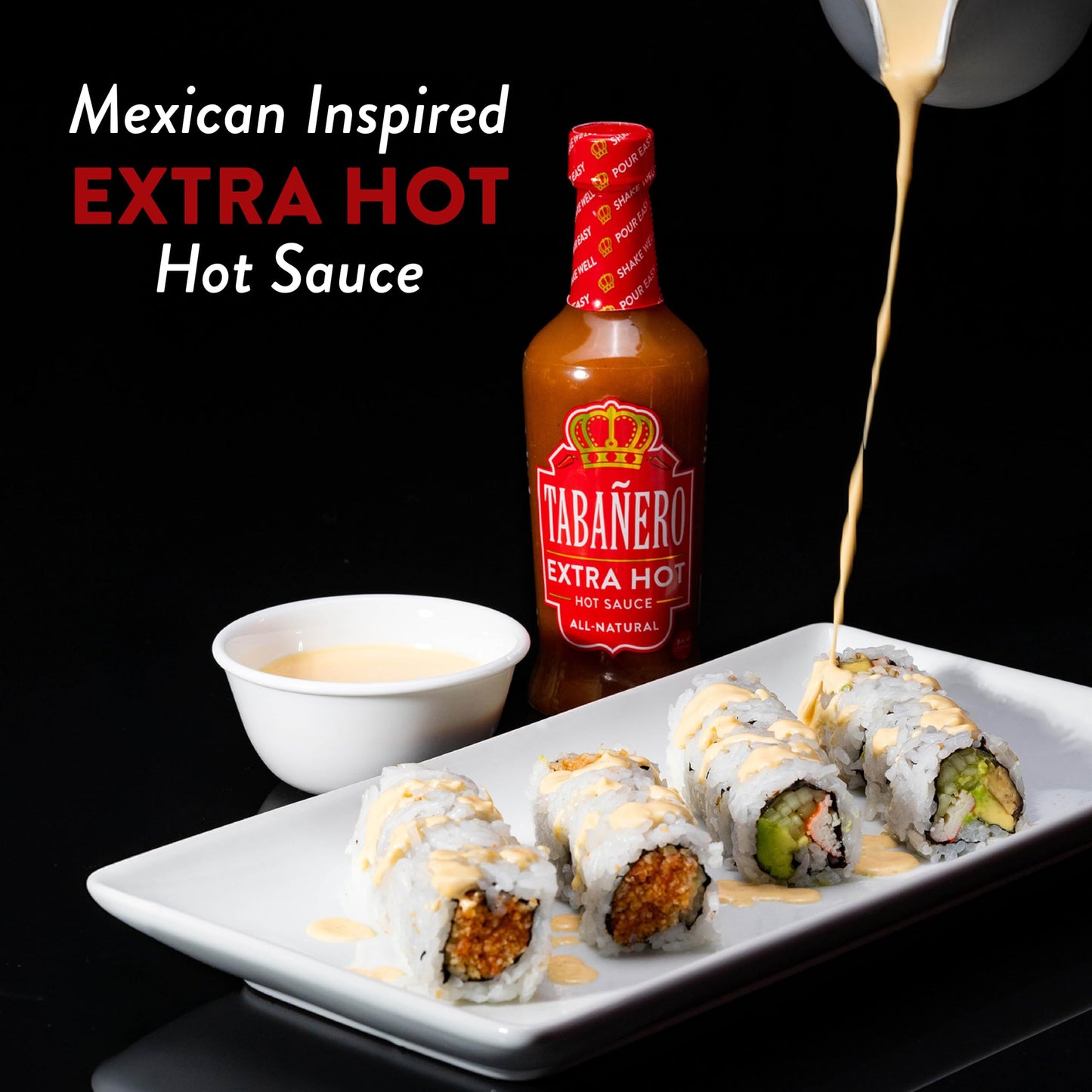 Tabaero Extra Hot Sauce, 8 oz Glass Bottle, Gourmet Spicy Sauce Gift, All Natural, Low Sodium, Made in the USA