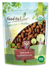 Food to Live Organic Dry Roasted Almonds, 12 Ounces - Non-GMO, Unsalted, Vegan, Keto, Paleo, Kosher, Bulk, High in Protein, Diet