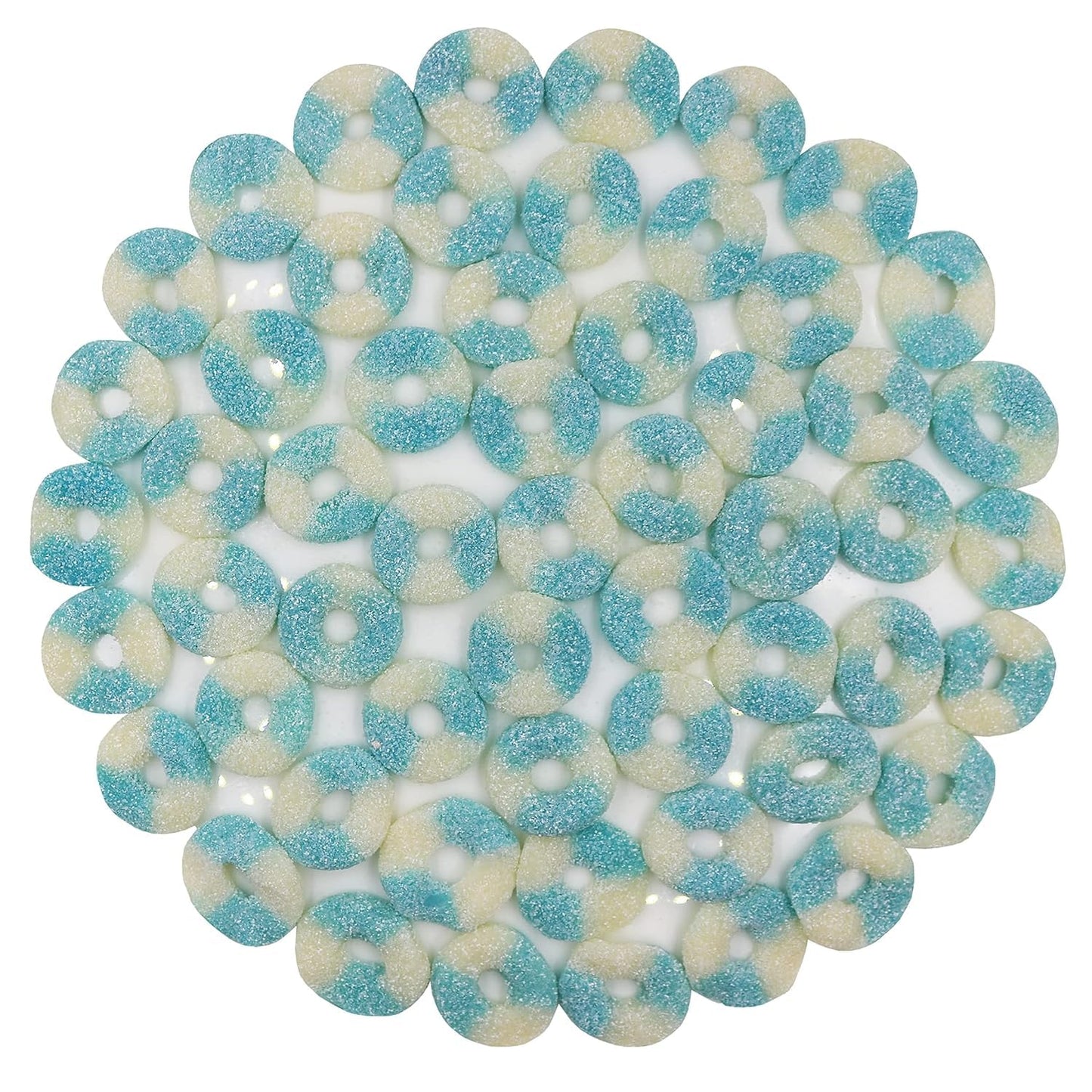 Firstchoicecandy Gummy Rings (Sour Mini Blue Raspberry, 4.5 Pound (Pack Of 1))