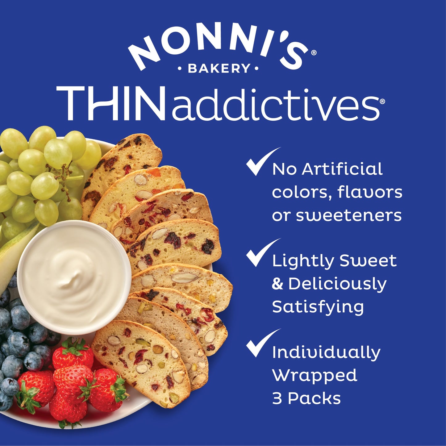 Nonni s THINaddictives Almond Thin Cookies - 3 Boxes Mango & Coconut Almond Cookies - Sweet Crunchy & Chewy Almond Cookie Thins