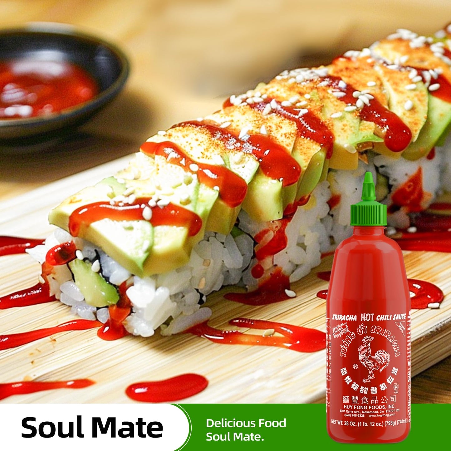Huy Fong Sriracha, 28 Onuce Original Flavor Hot Chili Sriracha, 28 OZ Spicy Hot Sauce, Chili Pepper Sauce for Asian foods, Hotdo