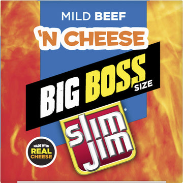 Slim Jim Mild Beef & Cheese, 3 Oz (Pack Of 18)