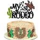 ZHUOWEISM Cake Topper for Kids 1st Birthday, Brown Glitter Cactus, Western Theme Decoration