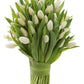 Blooms2Door Fresh Flowers - 50 White Tulips - Farm-Fresh, Cut-to-Order - Model KBDF1290-V999-A999