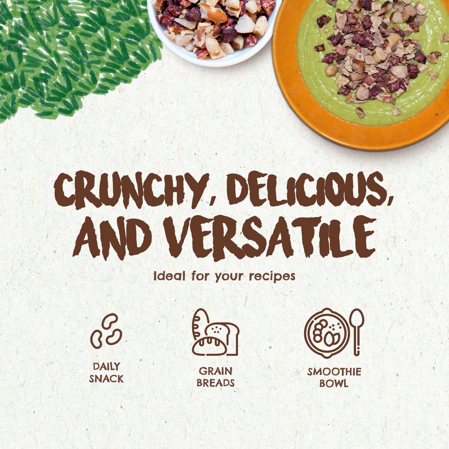 Snack Açaí Trail Mix 7 Oz – The True Organic Brazil Nuts Roasted + Açaí Fruit Nibs + Cupuaçu Fruit Nibs – Nutrient-Rich And Practical Combo – Fresh, Vegan And Gluten Free – Forest Up