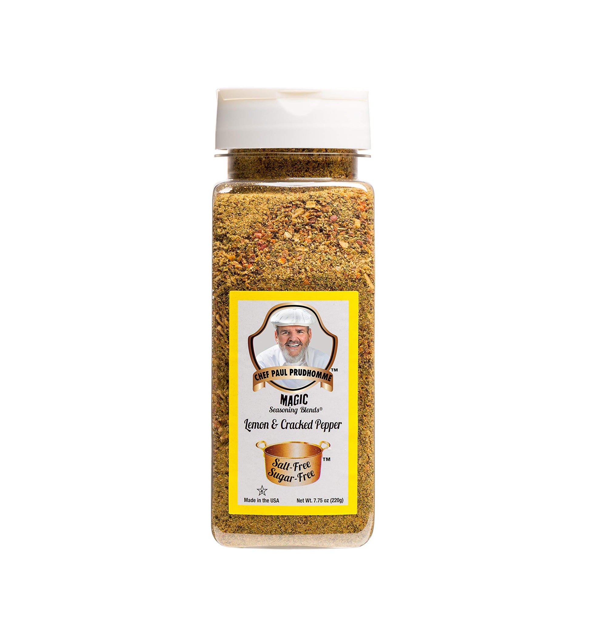 Chef Paul Prudhommes Magic Seasoning Blends  No Salt & No Sugar Seasoning Blends: Lemon & Cracked Pepper 7.75 Oz.