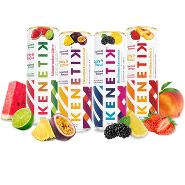 Kenetik Nootropic Ketone Drink, Sugar-Free Energy & Focus Mix, 12 Fl Oz (Pack of 12)