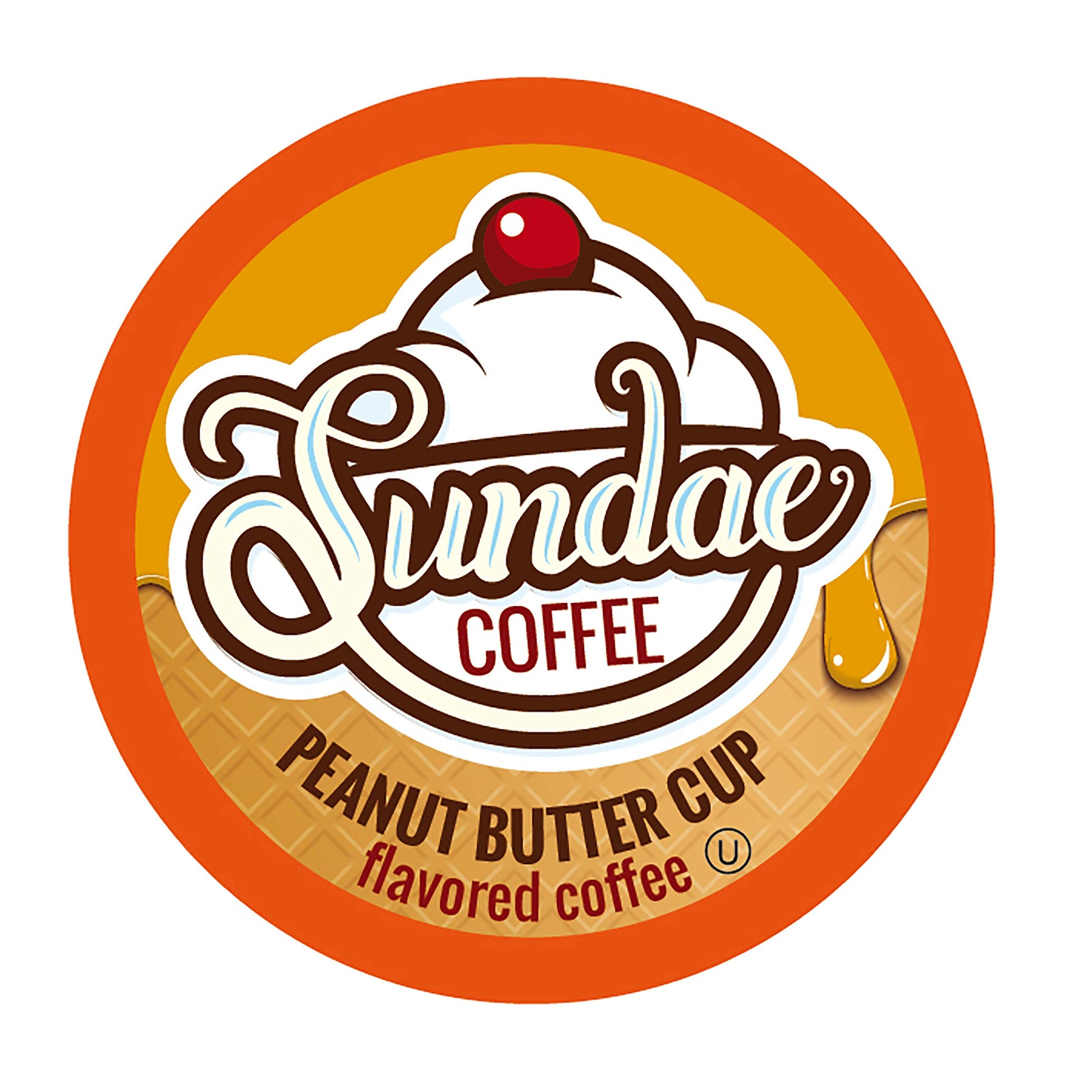Sundae Ice Cream Flavored Coffee Pods, Compatible with 2.0 Keurig K-Cup Brewer, (Peanut Butter Cup) 48 Count