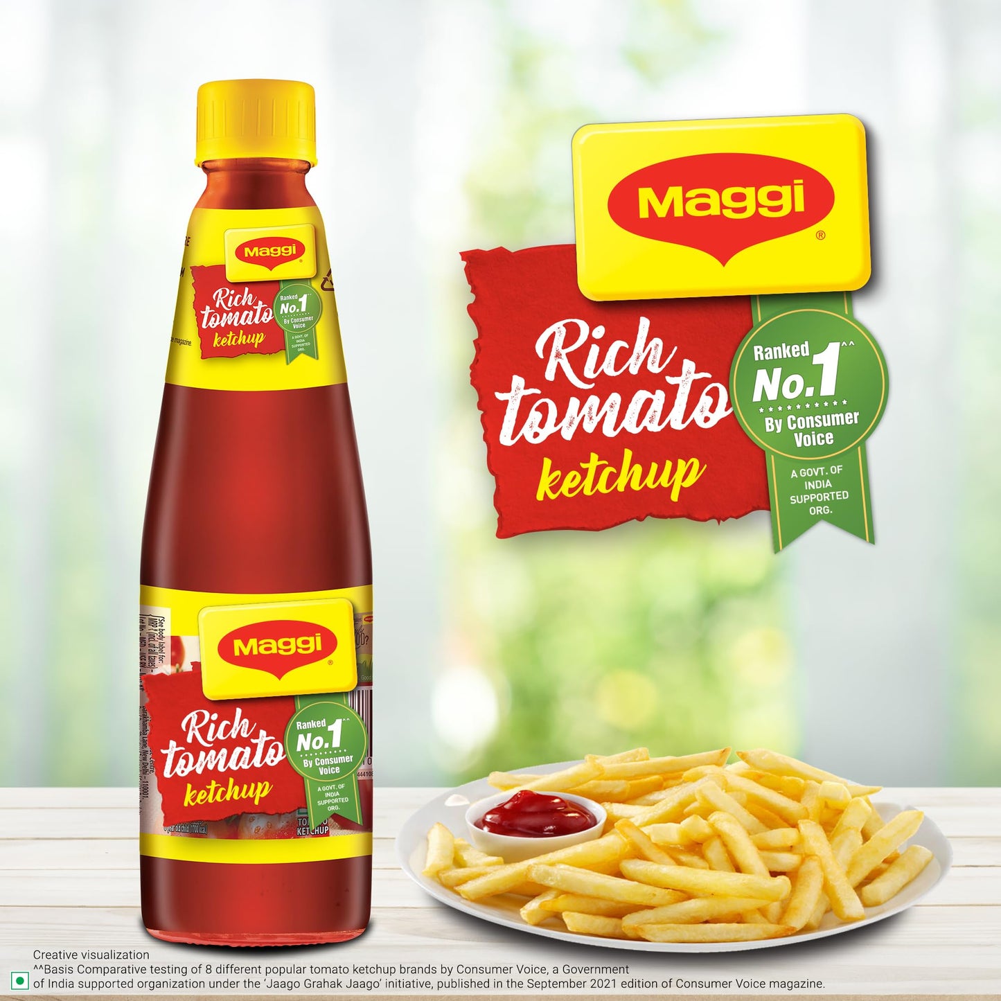 Maggi Rich Tomato Ketchup, 485 Grams(Weight May Vary)