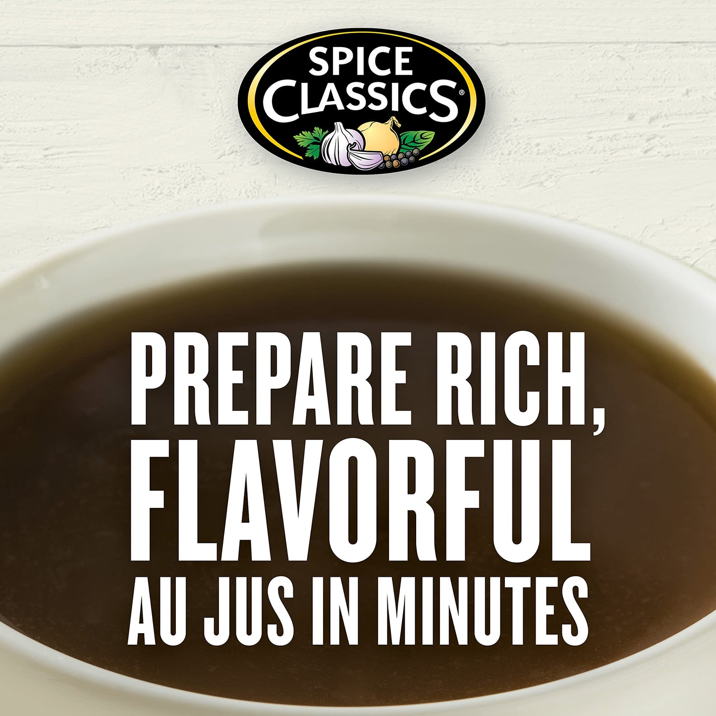 Spice Classics Au Jus Gravy Mix, 6 lb Bulk Container - Perfect for Ribs, French Dip Sandwiches, Roast Beef