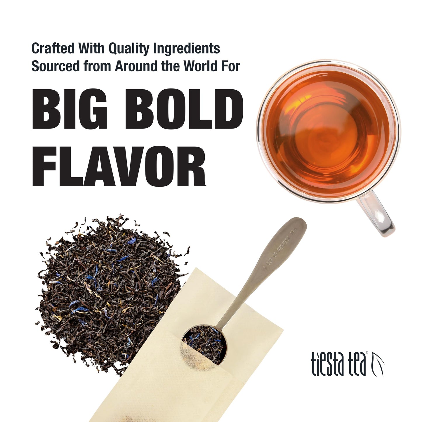 Tiesta Tea - Earl Grey De La Crème | Loose Leaf | Creamy Earl Grey Black Tea | Premium Blend | Caffeinated Black | Make Hot Or Iced Brews Up To 200 Cups | 16 Ounce Resealable Bulk Pouch