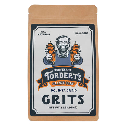 Professor Torberts Orange Corn Grits | 2lb bag (32oz)