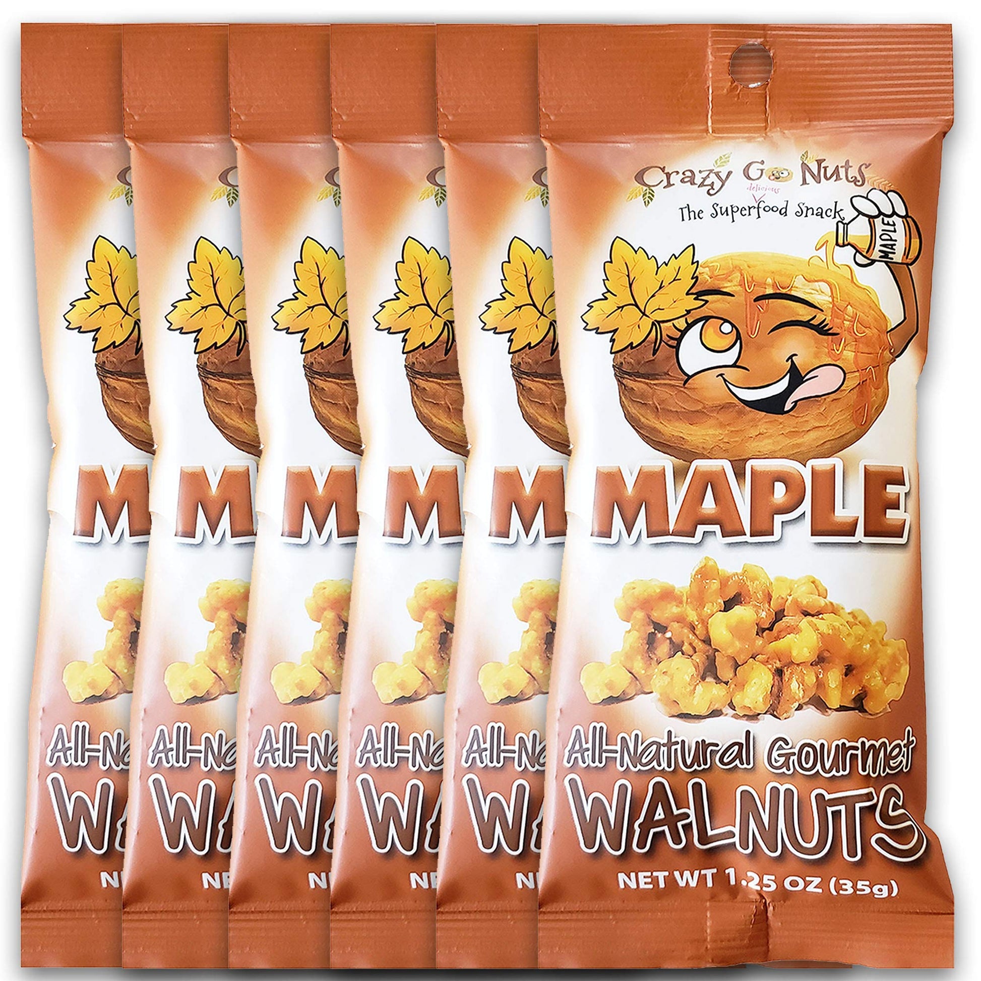Crazy Go Nuts Walnuts Maple - Glazed Walnuts, Healthy Snacks, Vegan, Low Carb, Gluten Free, Superfood - Natural, Non-Gmo, Ala, O