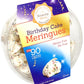 4 Pack Krunchy Melts Original Meringue Cookies | Birthday Cake Flavor 4-Pack | Only 90 Calories Per Serving | Fat Free, Gluten F