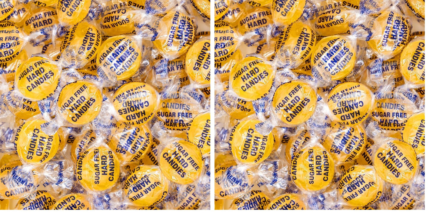 Sugar-Free Lemon Hard Candy - 1 Pound Pack (About 80 Count) - Individually Wrapped (Pack of 2)