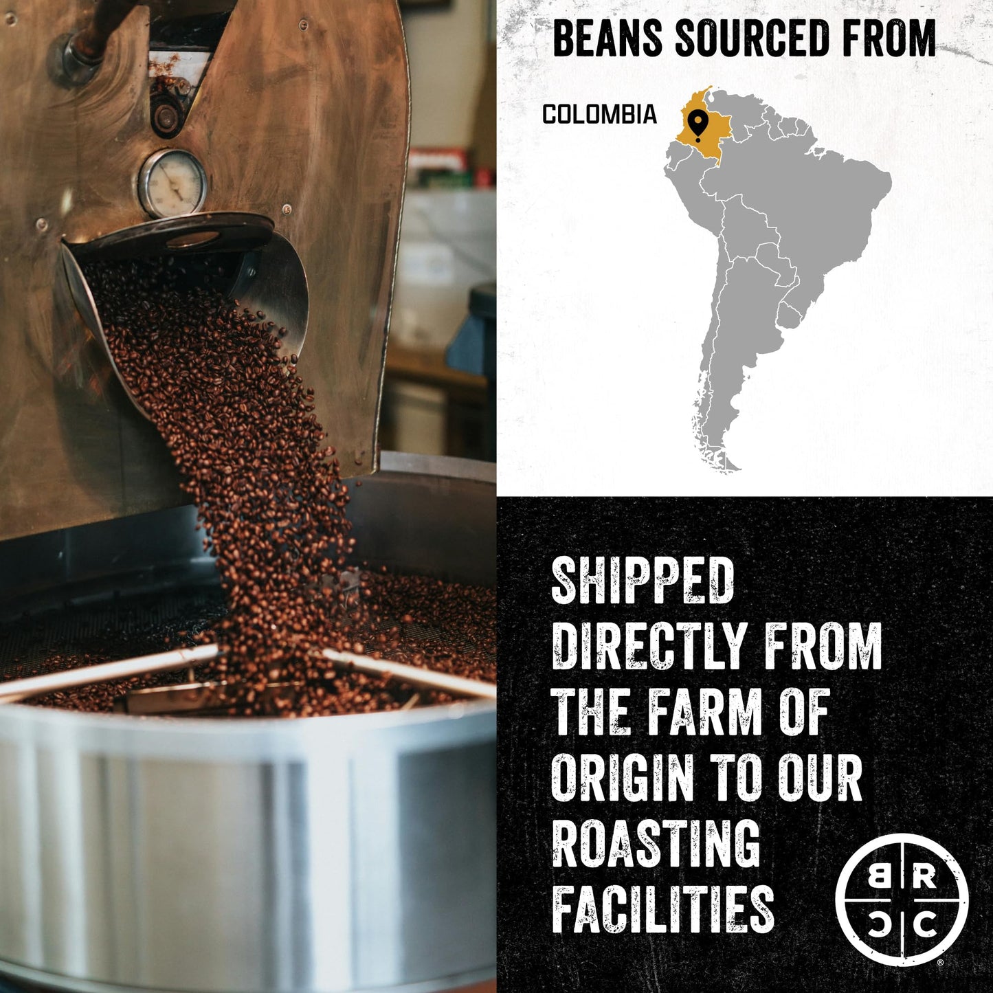 Black   Coffee Company Ground Coffee, Dark Roast, 5 lb Bag, Roasted Blend from Colombian & Brazilian Beans, Model 30-009-5PG