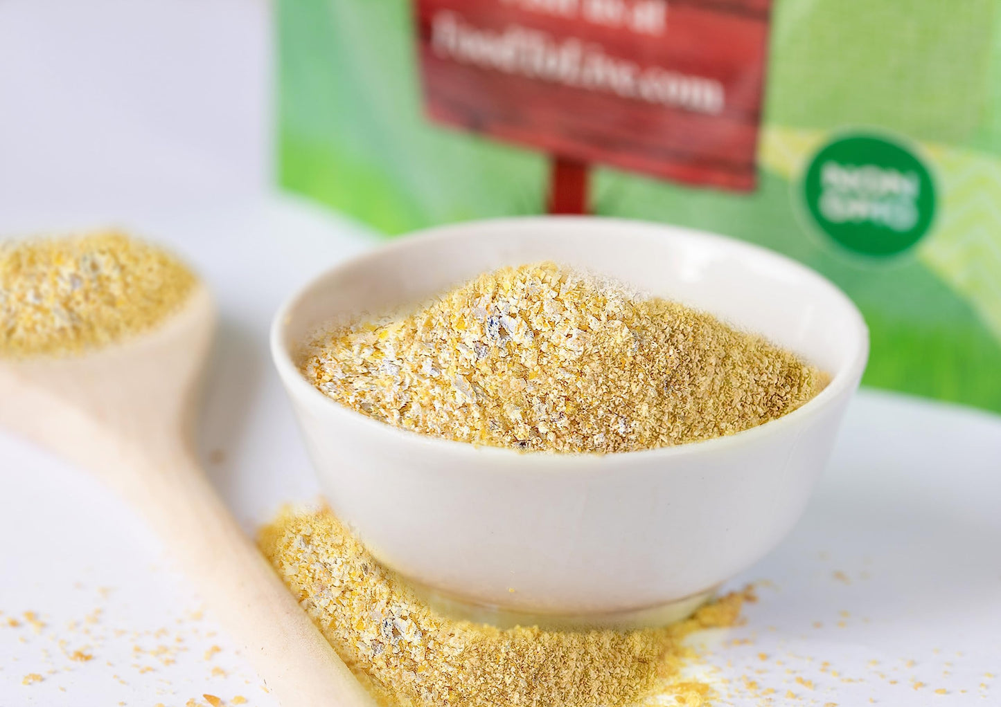 Food To Live Organic Old Fashioned Cornmeal Coarse, 2.5 Pounds - Non-Gmo, Whole Grain, Vegan, Kosher, Bulk Yellow Milled Maize,