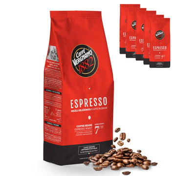 Caffe Vergnano 1882 Espresso Whole Bean Arabica Roast Coffee, 1.1 lb bag - Italian Medium Roast Coffee Beans with notes of Choco
