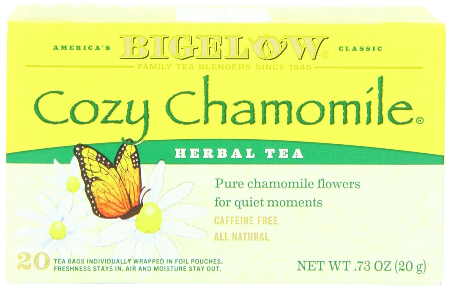 Bigelow Tea Cozy Chamomile Herbal Tea, 20 Count (Pack of 6), Model 7231000041