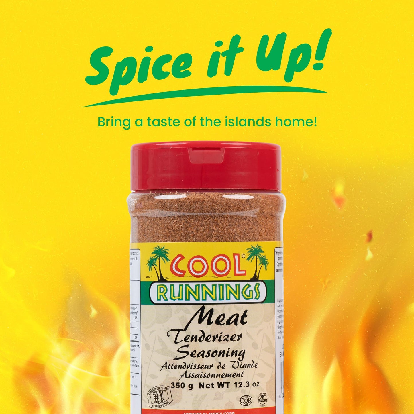 Cool Runnings USA Meat Tenderizer Seasoning 350g - Perfect Blend for Softening and Marinating Meats, Enhances Flavor for Roastin