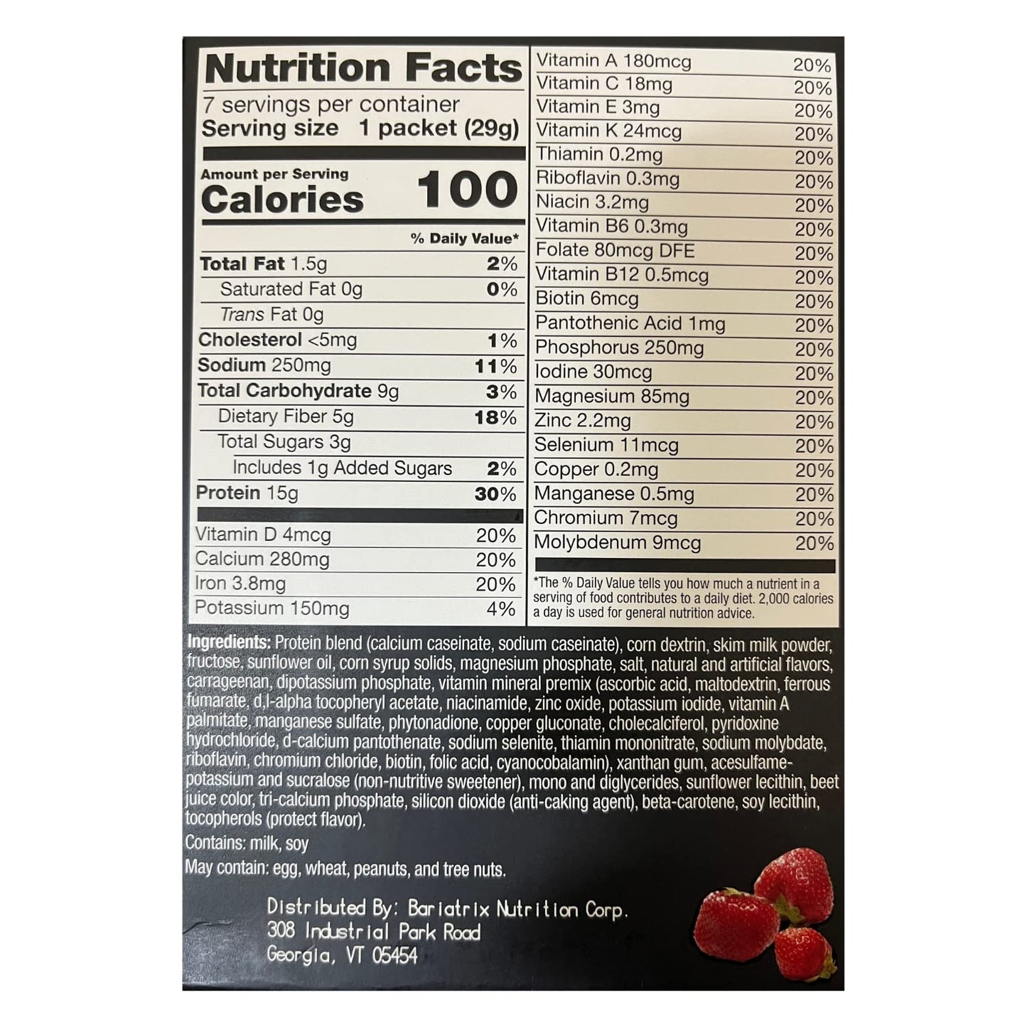 ProtiFit High Protein Pudding/Shake Mix, 15g Protein, Low Calorie, 7 Ounce (Strawberry)