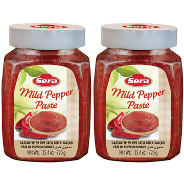 Sera Mild Pepper Paste 25.4 Oz Jar (2 Pack) | No Sugar | No Artificial Preservatives | Add A Unique, Peppery Flavor To Your Dish