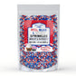 Unpretentious Red, White & Blue Sprinkles, 1.5 lb Decorative Dessert Topping, Patriotic Jimmies