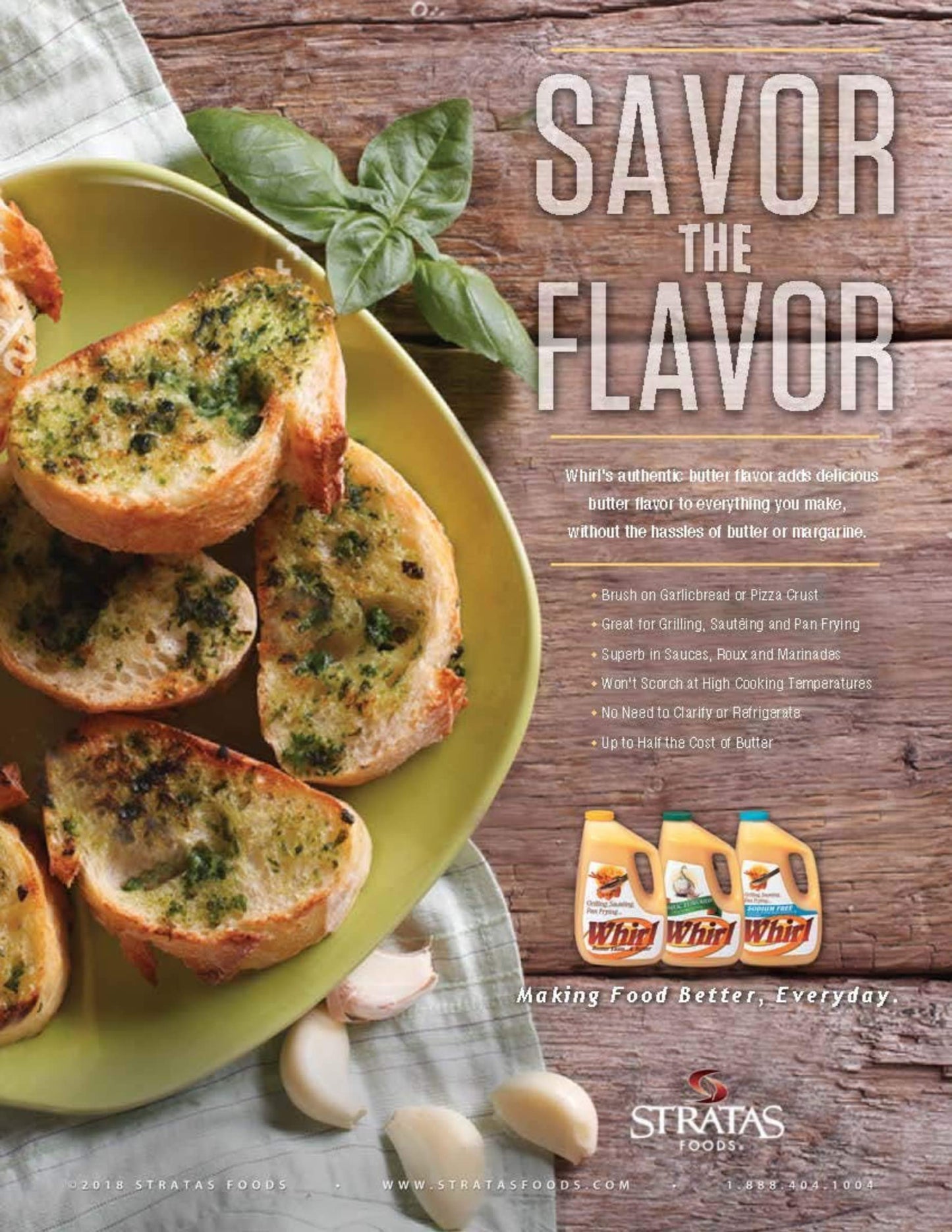 Garlic Whirl Butter-Flavored Oil, 1 Gallon