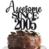 19Th Awesome Since2005 Cake Topper Cheers To 19 Years Birthday Cake Pick 19 Fabulous Cake Decoration For Happy 19Th Birthday Ann