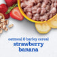 Gerber Toddler Food, Baby Food, Breakfast Oatmeal With Barley, Strawberry Banana Flavor, Cereal, Iron Helps Support Brain Development, 8 Pack