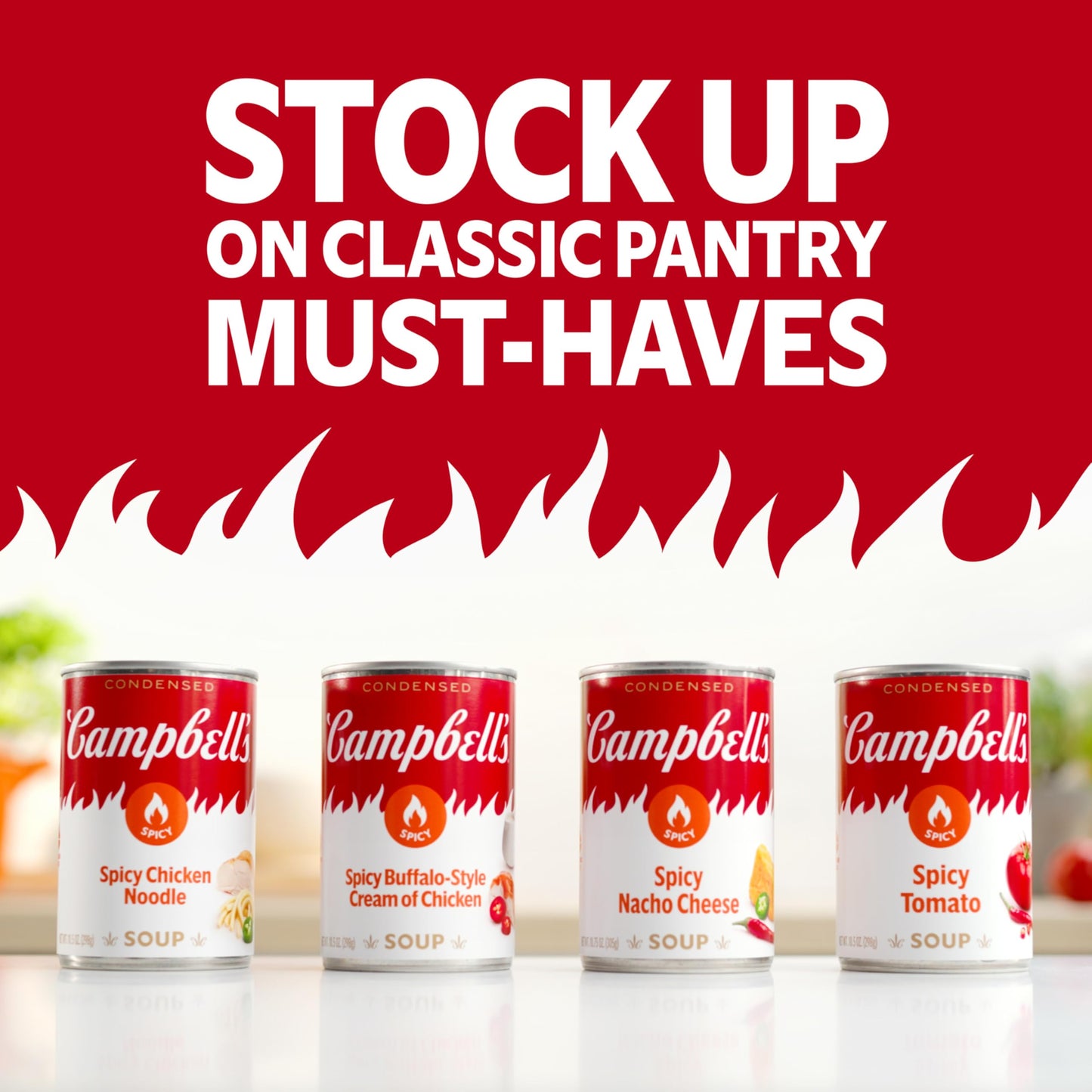 Campbells Condensed Spicy Chicken Noodle Soup, 10.5 oz Can (12 Pack)