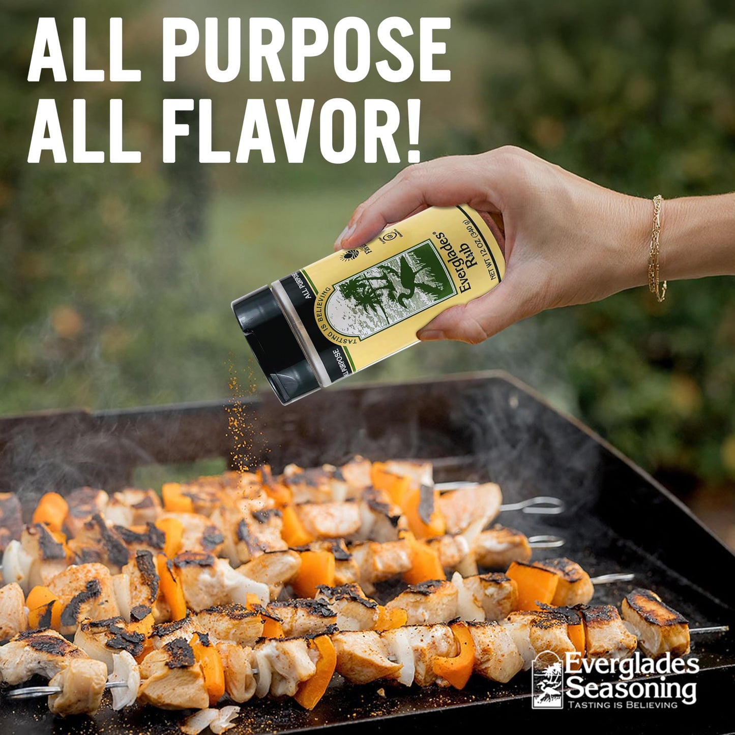 Everglades Rub Seasoning - Sweet & Spicy Blend for Meat - 12 oz - Dry Marinade for smoky aroma, Slow Cooking & Grilling