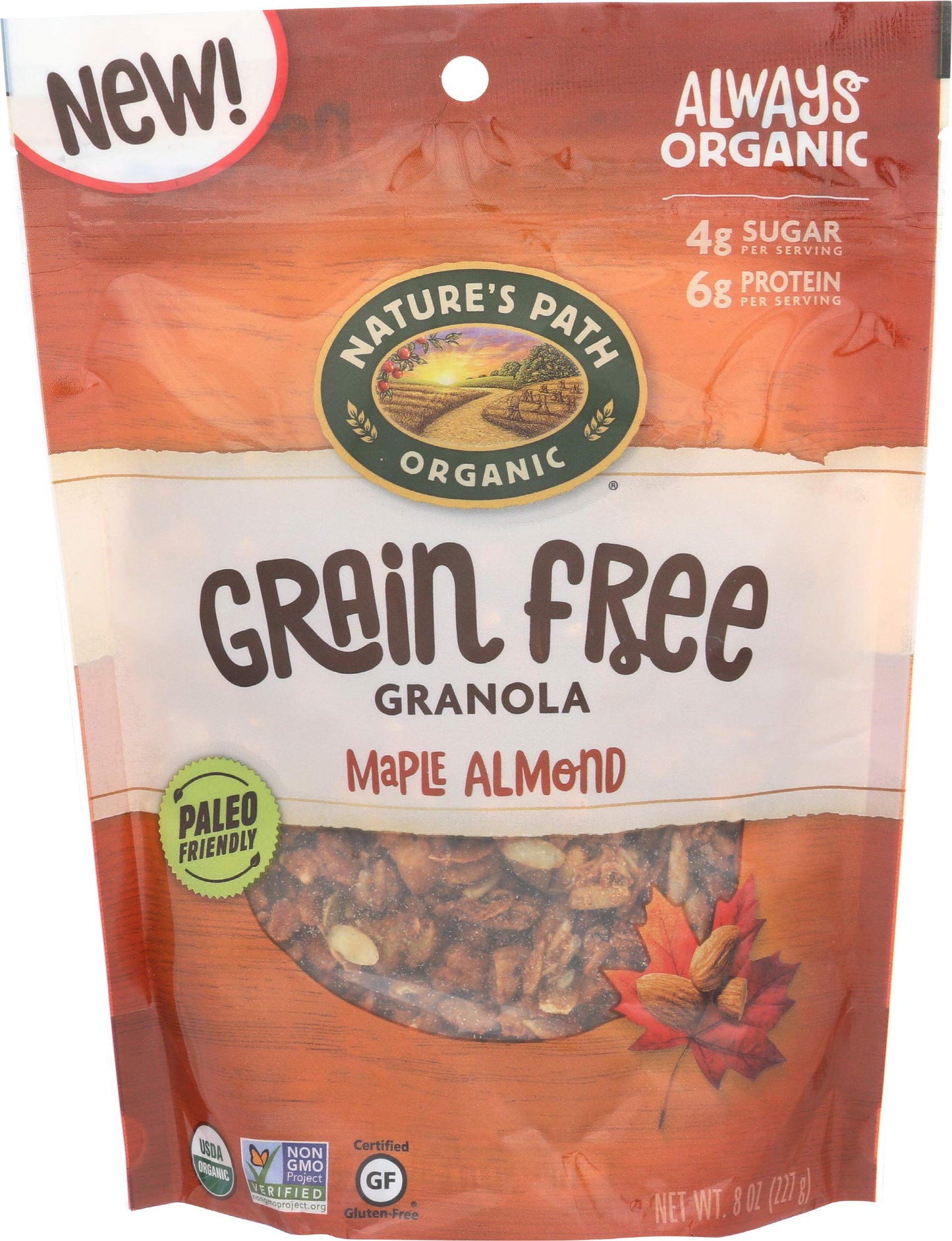 NATURES PATH Organic Maple Almond Grain Free Granola, 8 OZ