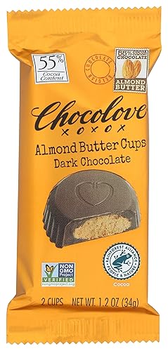 Chocolove Almond Butter Cups Dark Chocolate 1.2 Oz
