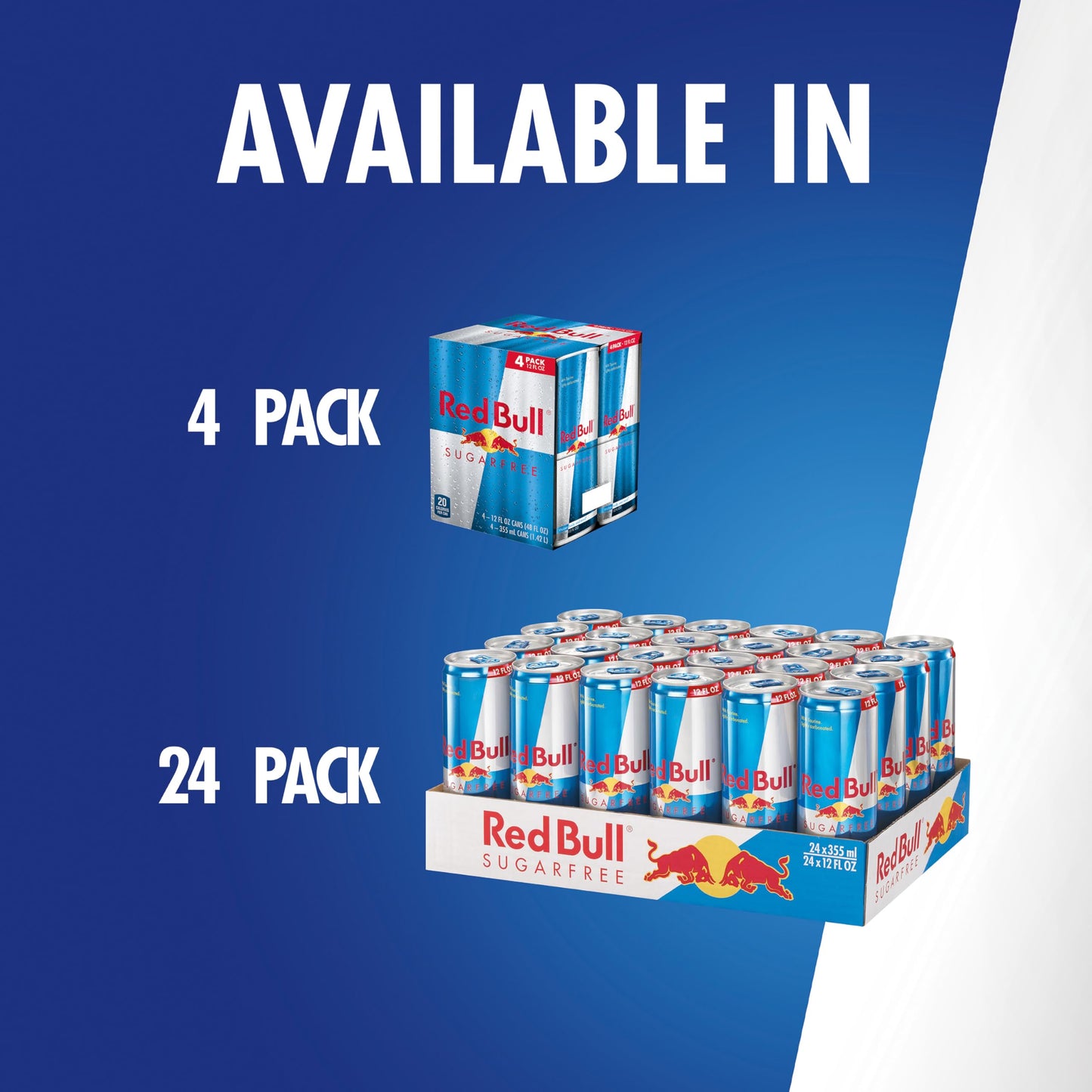 Red Bull Energy Drink Sugar Free   Sugarfree  12 Fl Oz (Pack of 4)