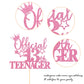 YCTHUNFISH 13th Birthday Cake Topper Glitter Number 13 Pink Bamboo Decoration
