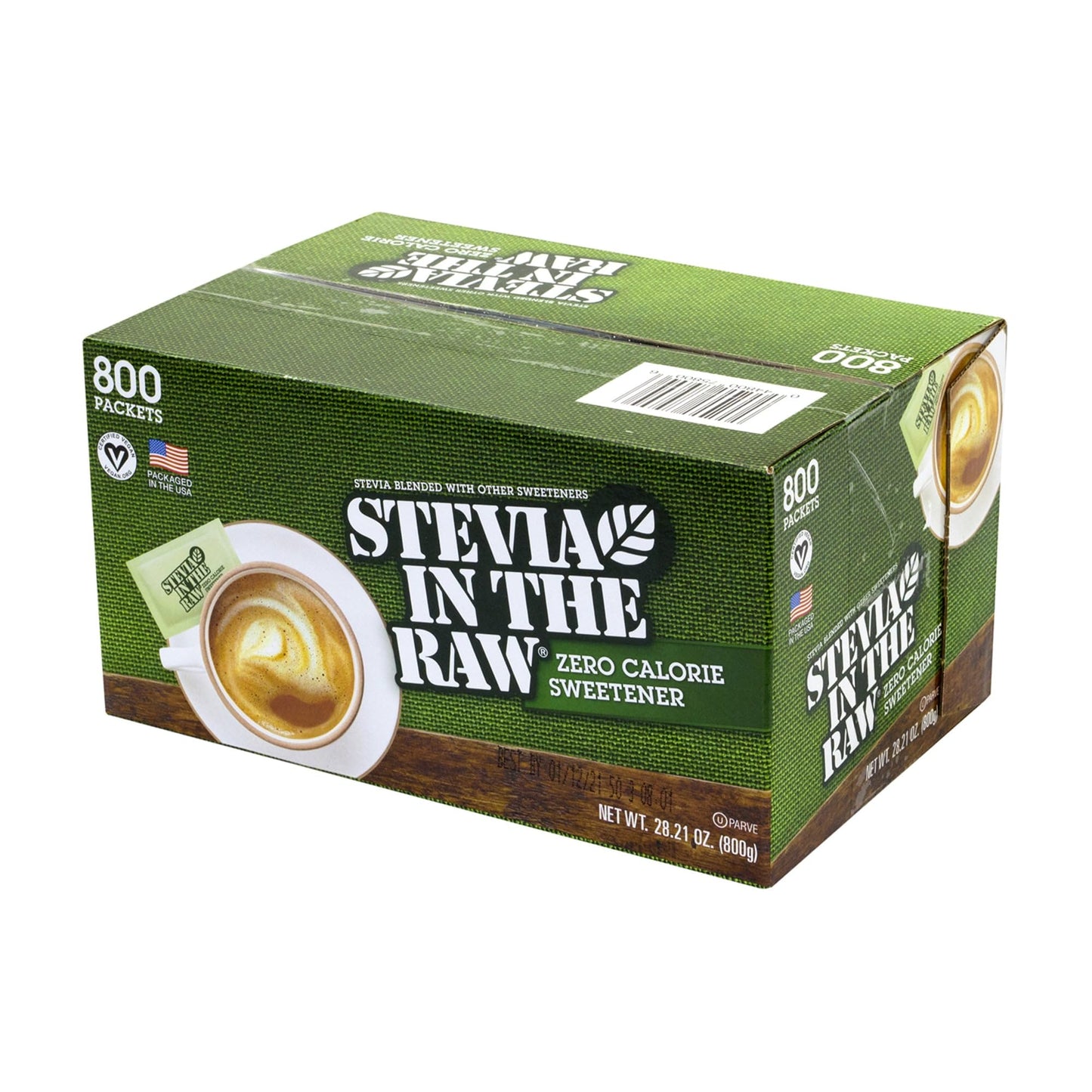 Stevia In The Raw Sweetener With Dextrose, 28.21 Oz (Pack Of 800)