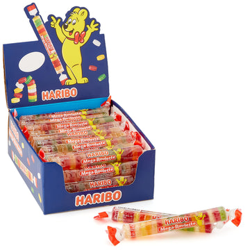 Haribo Mega-Roulette, Bears, Winegums Fruit Gums, Display 40 Rolls X 45G (1.8Kg)