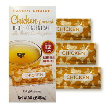 Stapster Chicken Broth Concentrate, 5.1 Ounce, 12 Sticks in each (Pack of 2)