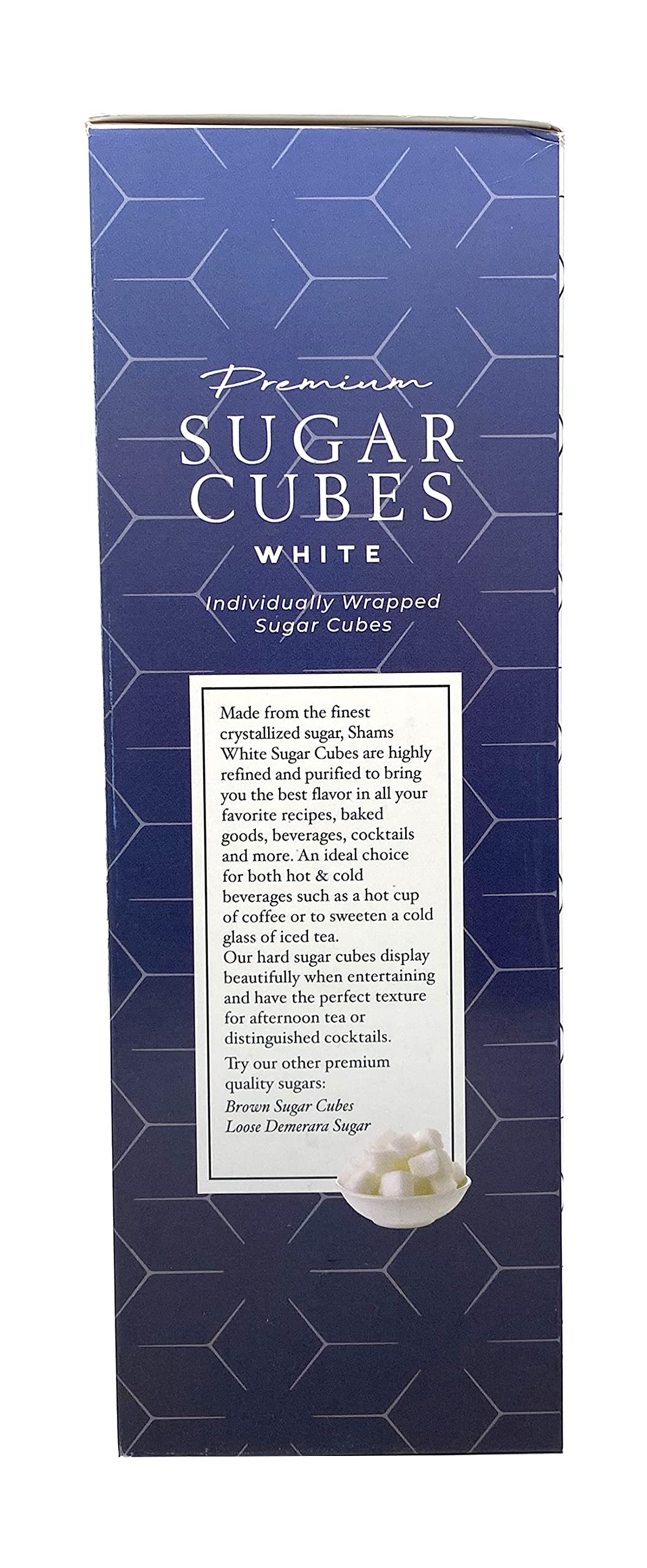 Shams Kosher Sugar Cubes - White Pure Cane Sugar Cubes, Non-GMO, Vegan, Certified Kosher - Individually Wrapped Sugar Cubes for