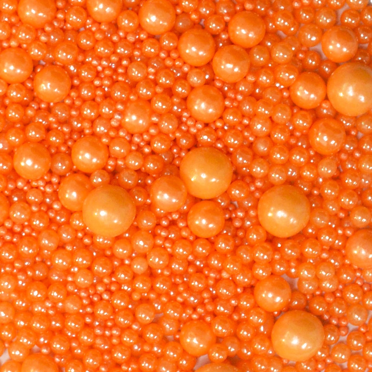 Sentovac Orange Pearl Edible Sugar Sprinkles for Cake Decorating, Cupcakes, Cookies - Perfect for Halloween, Christmas, Valentine's Day, Weddings