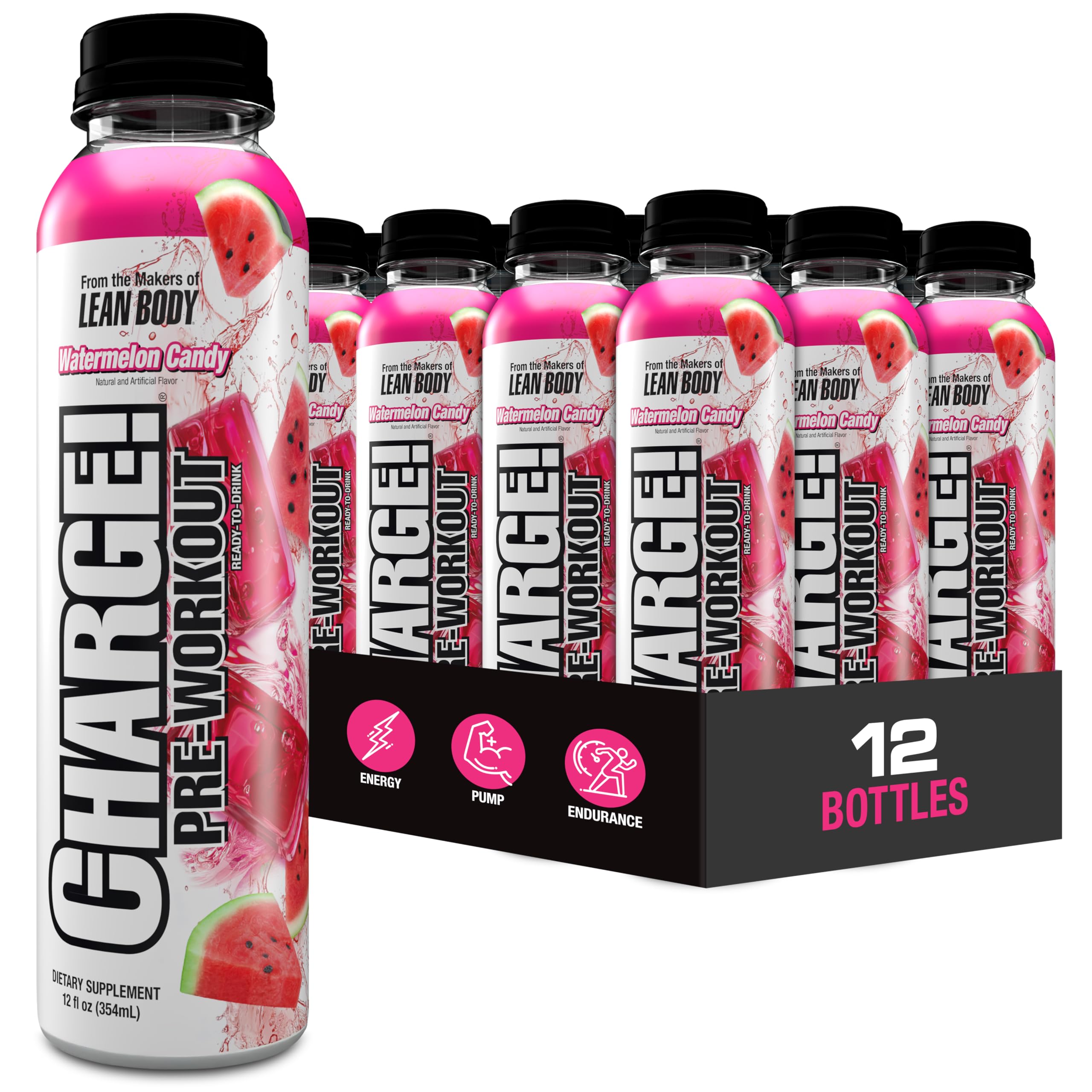 Labrada Charge Pre Workout Watermelon Candy Rtd Drink - Pump Energy ...