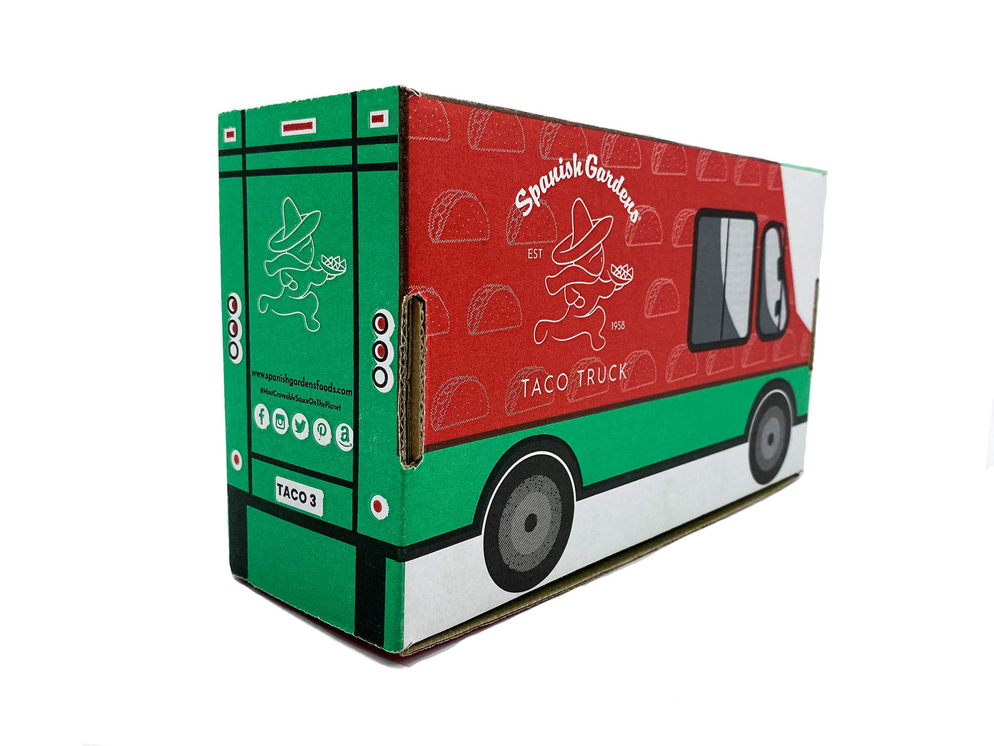 Spanish Gardens Taco Truck Trio - Mild Taco Sauce, Hot Taco Sauce, & Taco Seasoning For Authentic Mexican Food - Original Family