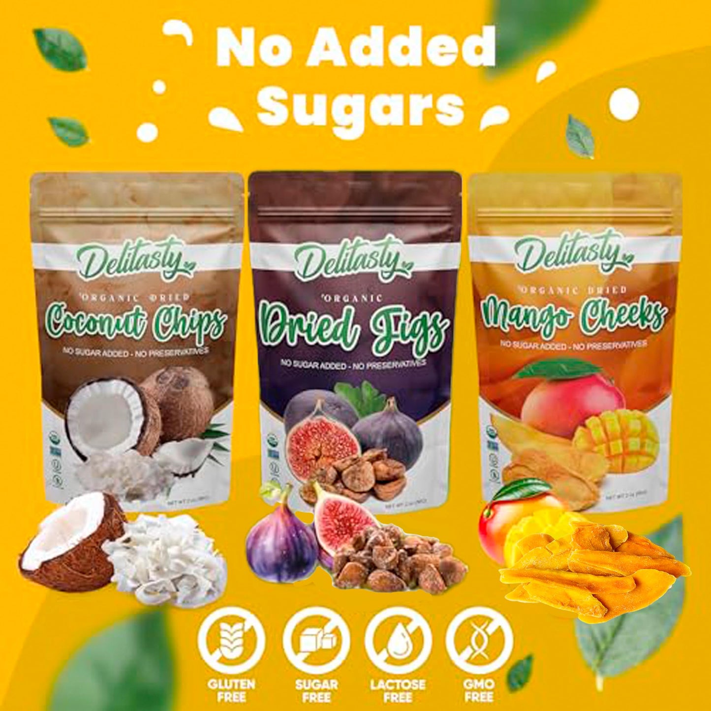Dried Fruit Mix No Sugar Added- Organic Dried Fruit Mix- Dried Fruit Unsweetened- Mixed Dried Fruit Snack- 6 Pack 2Oz Each
