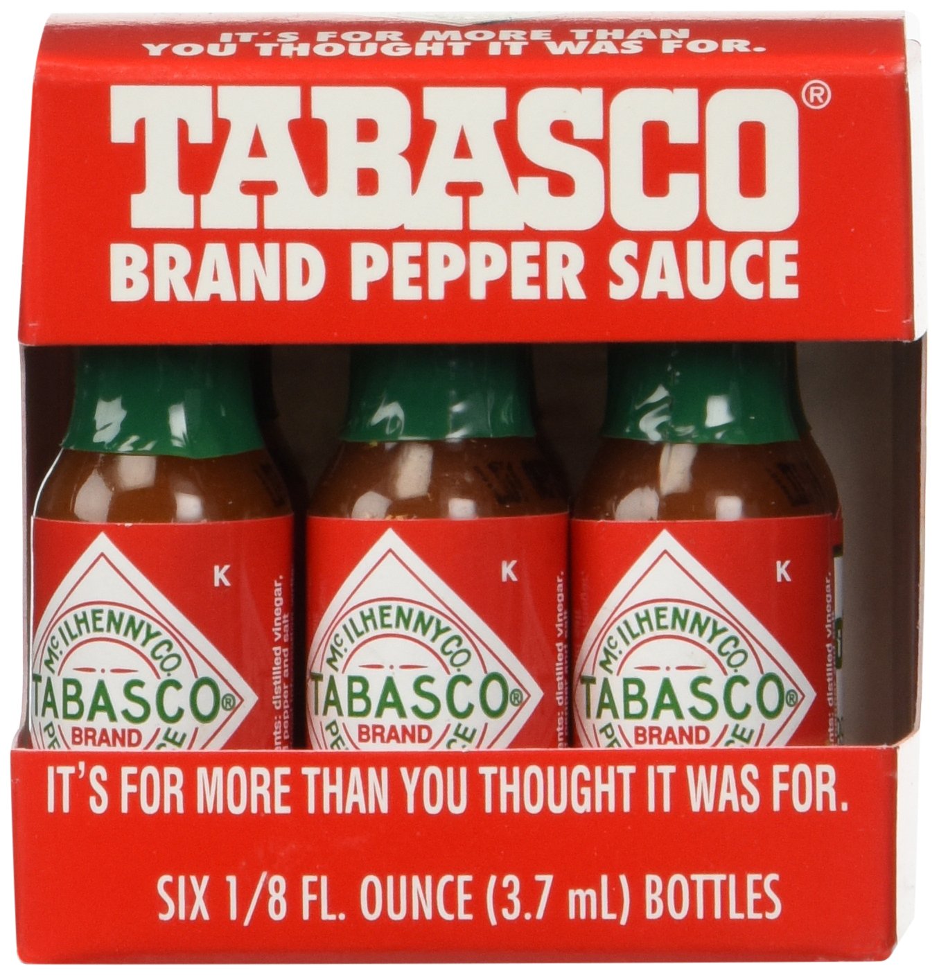 Tabasco Brand Pepper Sauce "6-Pack Miniatures" 1/8Oz.